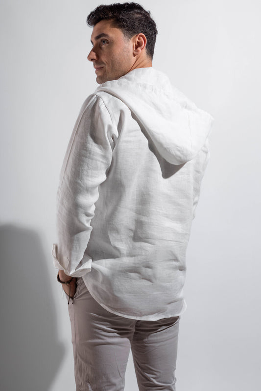 linen hoodie 100%