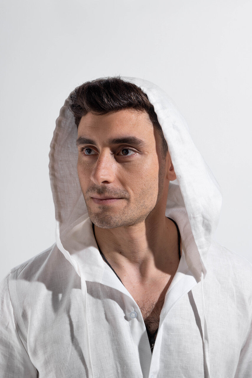 linen hoodie 100%