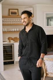 Midnight Dune – Black Linen Shirt