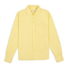 Sunlight Drift – Light Yellow Linen Shirt